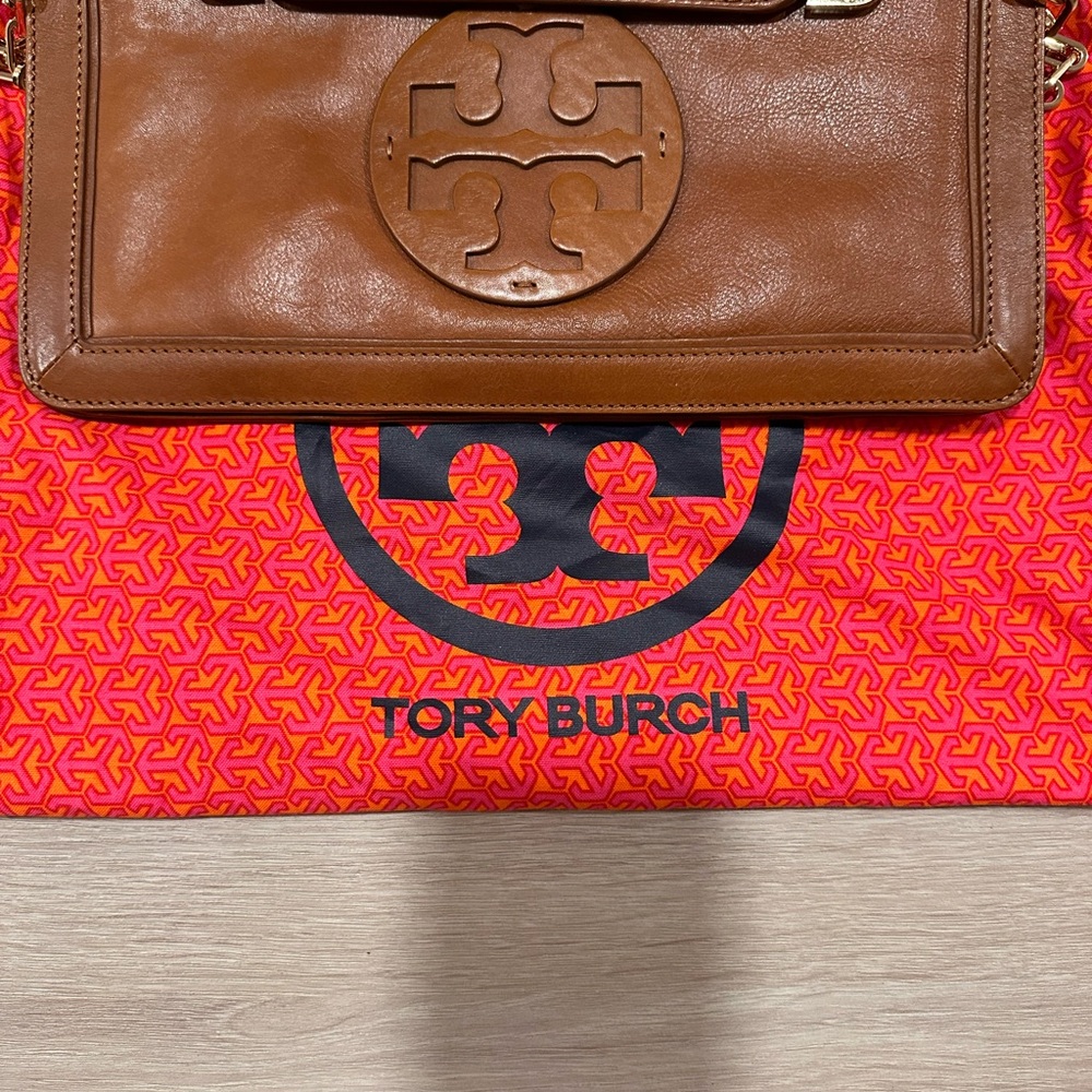 Tory Burch Tan Leather Shoulder Bag